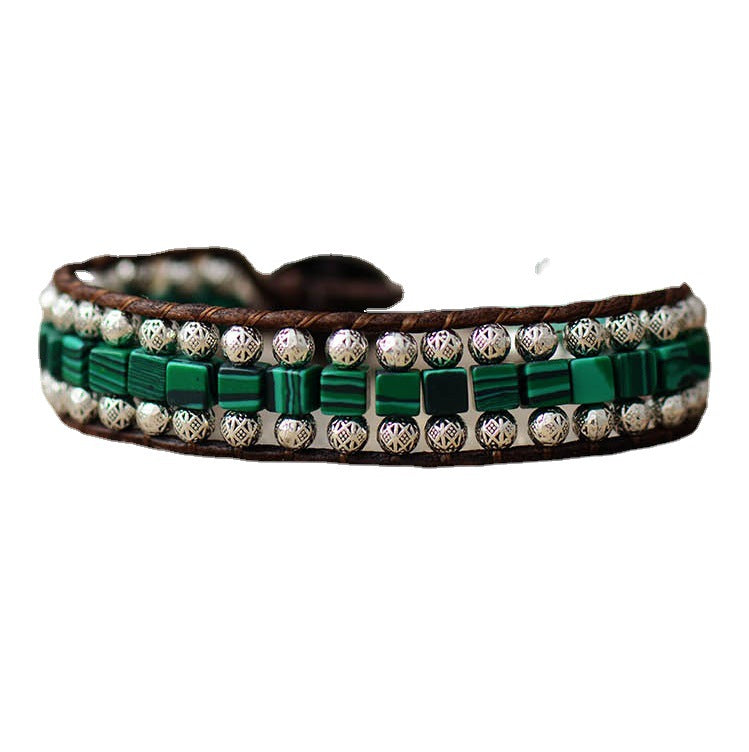 Unisex Malachite Natural Stone N Bracelet