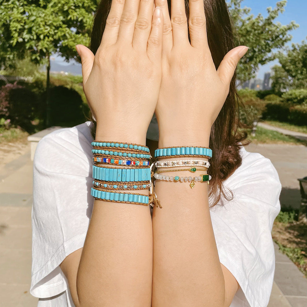 Unisex Retro N Wrap Braided Bracelet