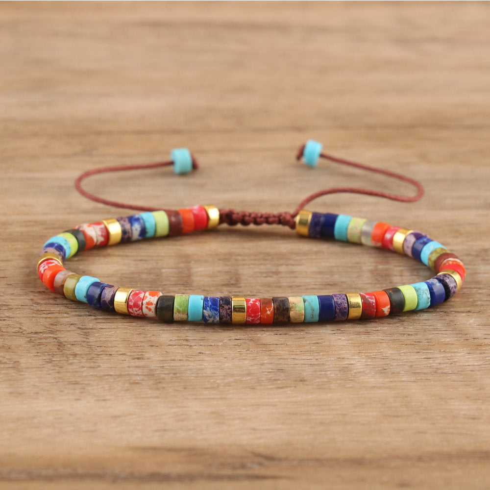 Unisex Vintage Natural Stone N Bracelet