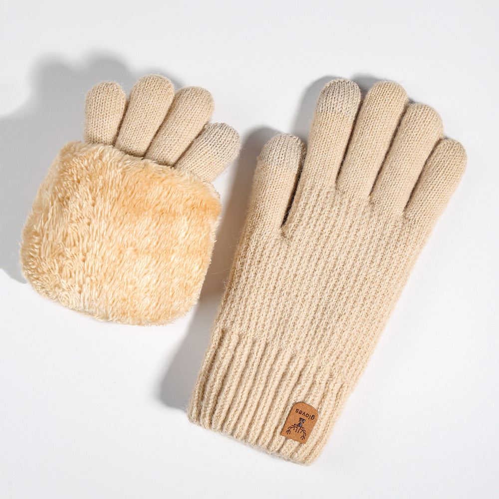 Cozy Winter Gloves With Fuzzy Cuff