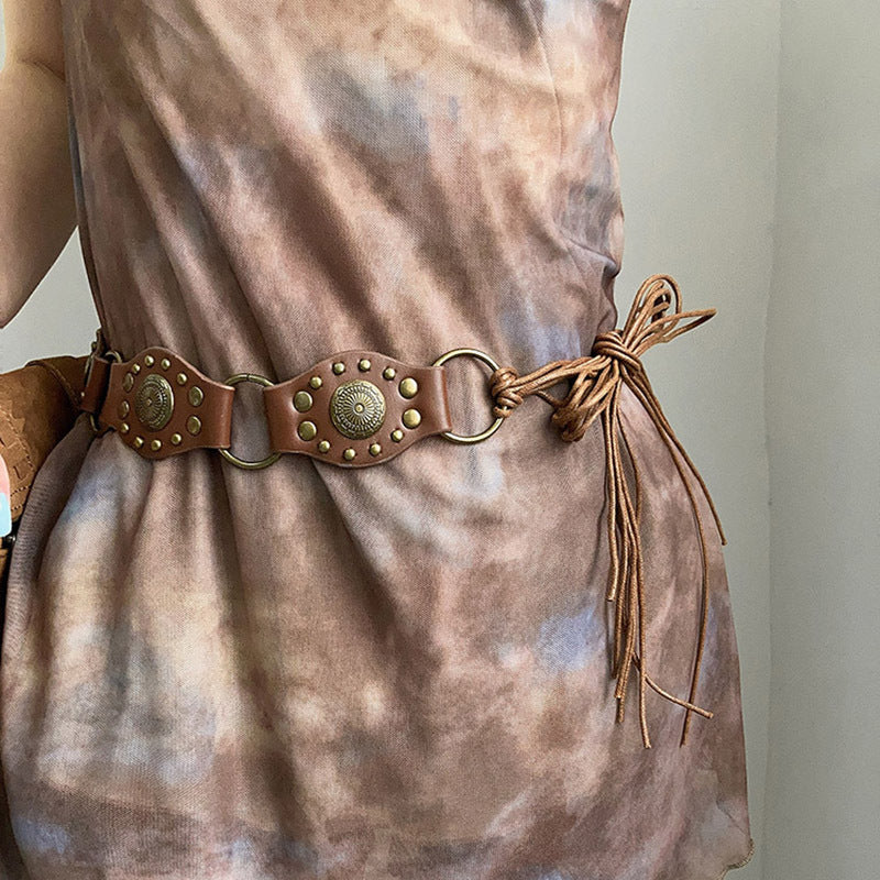 Retro Bohemian Ethnic Style Tassel Braided Belt
