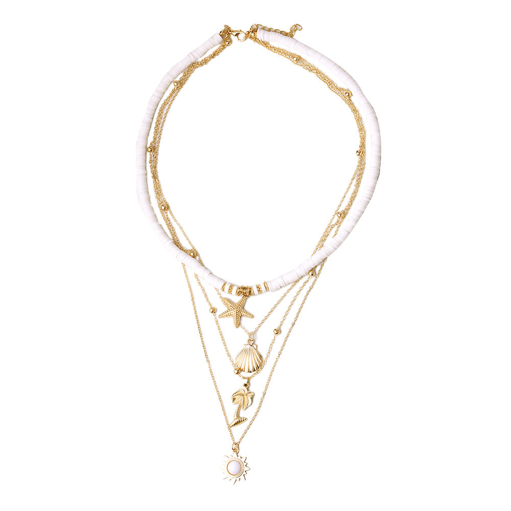 Starfish Shell Layered Necklace