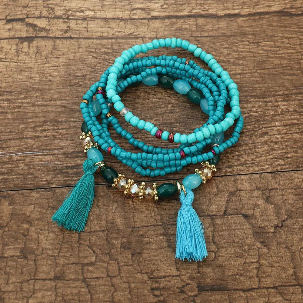 Unisex Retro N Tassel Bracelet