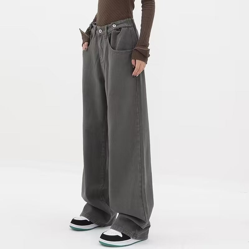 Cargo Denim Wide Leg Boyfriend Jeans
