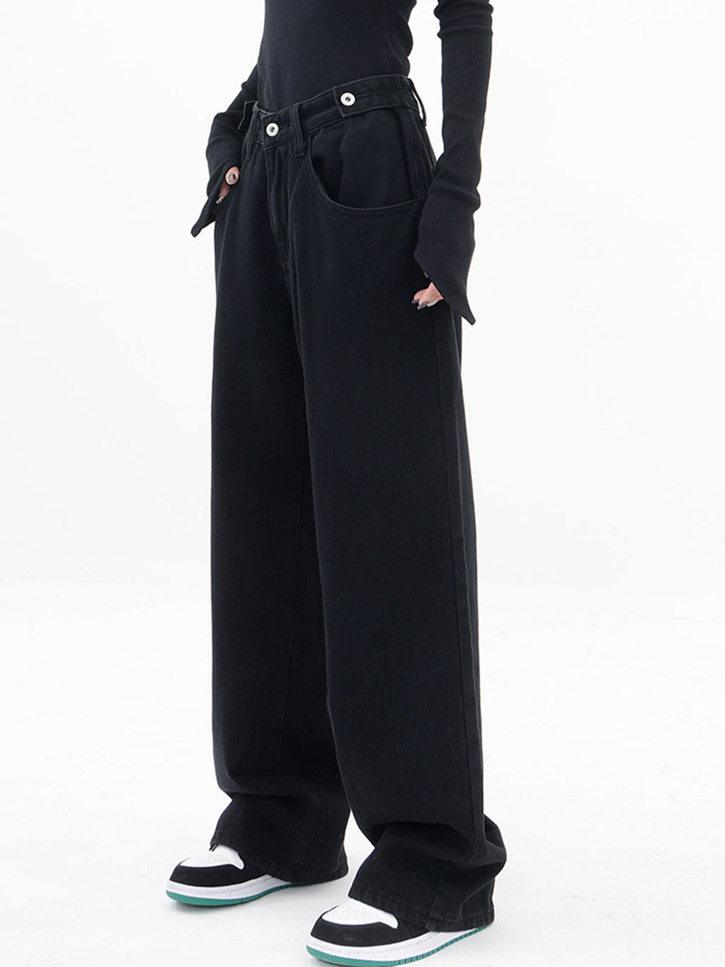 Cargo Denim Wide Leg Boyfriend Jeans