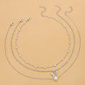 Pearl Butterfly Layered Necklace
