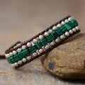 Unisex Malachite Natural Stone N Bracelet