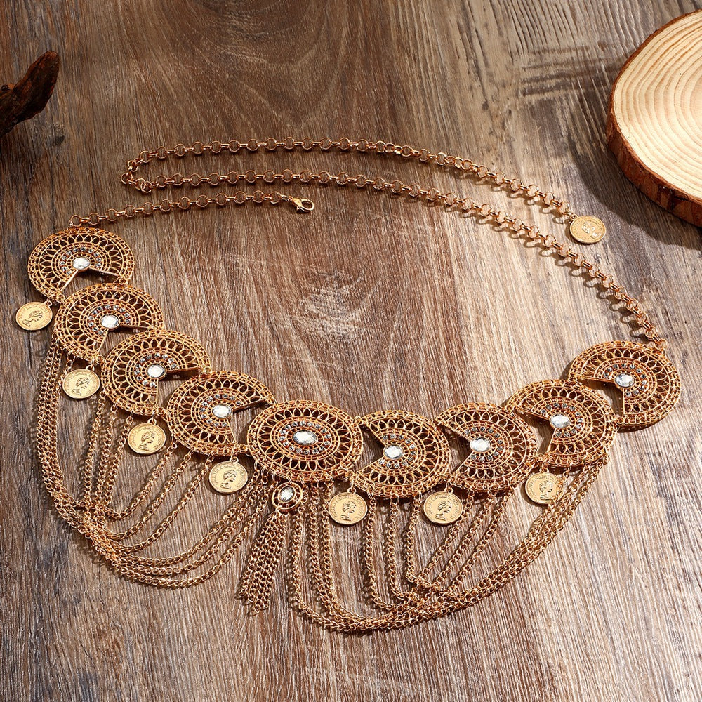 Retro Bohemian Ethnic Metal Tassel Waist Chain