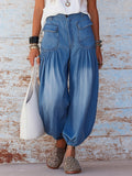 Women's Loose Denim Lantern Pants