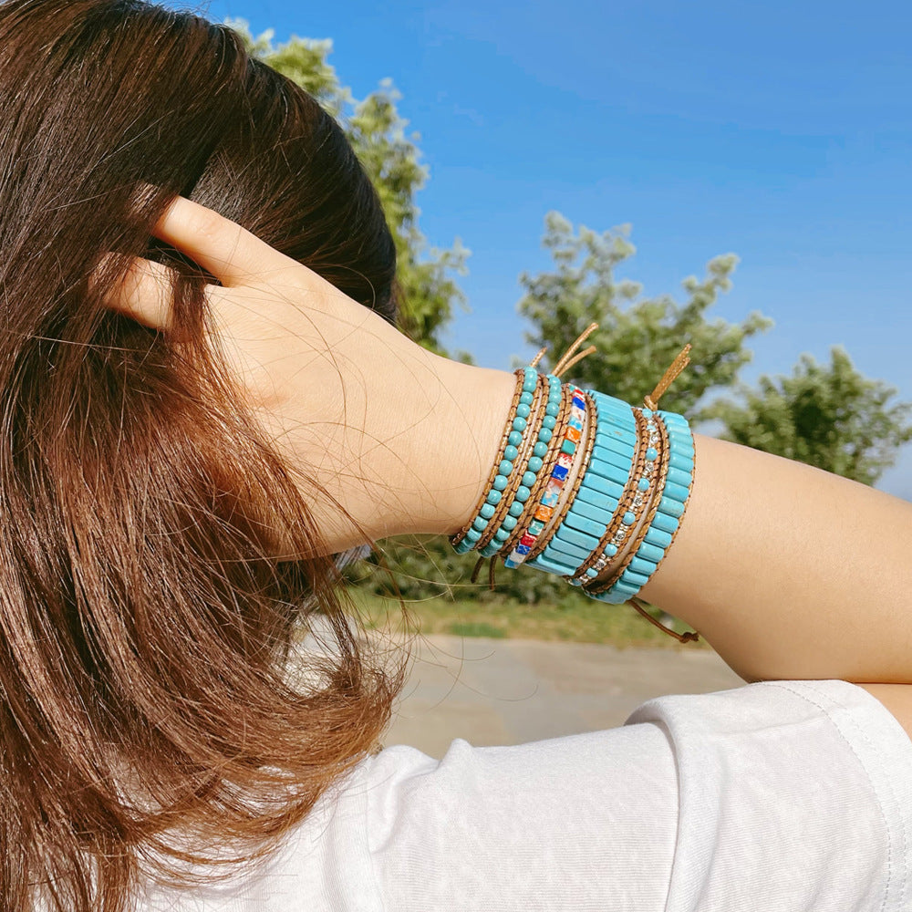 Unisex Retro N Wrap Braided Bracelet