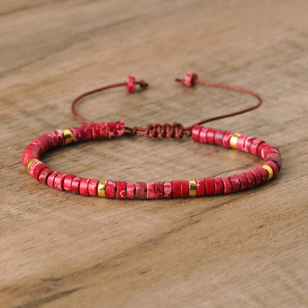 Unisex Vintage Natural Stone N Bracelet